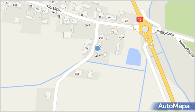 Krasków, Krasków, 49c, mapa Krasków