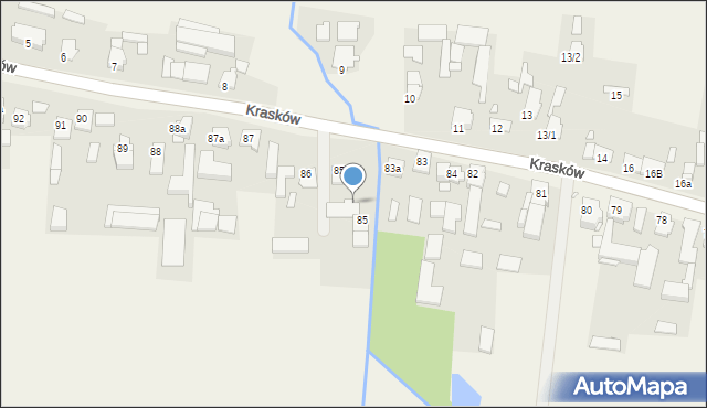 Krasków, Krasków, 85B, mapa Krasków