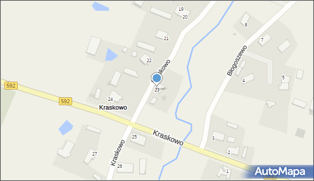 Kraskowo, Kraskowo, 23, mapa Kraskowo