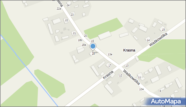 Krasna, Krasna, 18, mapa Krasna