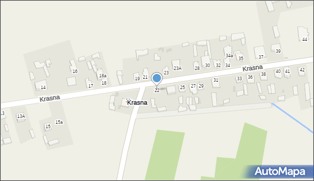 Krasna, Krasna, 22, mapa Krasna