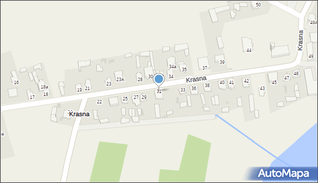 Krasna, Krasna, 31, mapa Krasna
