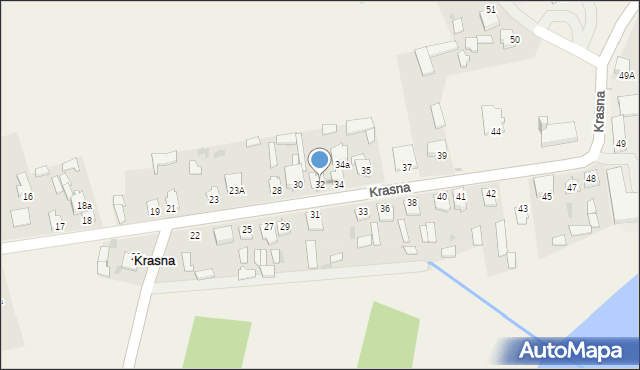 Krasna, Krasna, 32, mapa Krasna