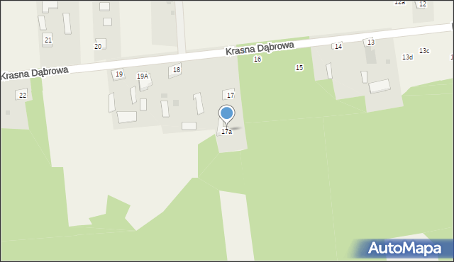 Krasna Dąbrowa, Krasna Dąbrowa, 17a, mapa Krasna Dąbrowa