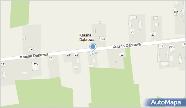 Krasna Dąbrowa, Krasna Dąbrowa, 23, mapa Krasna Dąbrowa