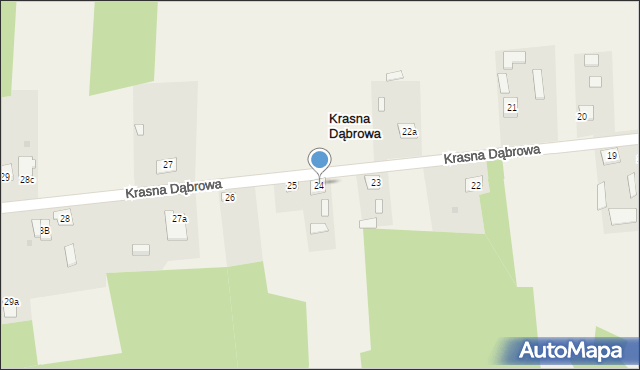 Krasna Dąbrowa, Krasna Dąbrowa, 24, mapa Krasna Dąbrowa