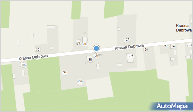 Krasna Dąbrowa, Krasna Dąbrowa, 28, mapa Krasna Dąbrowa