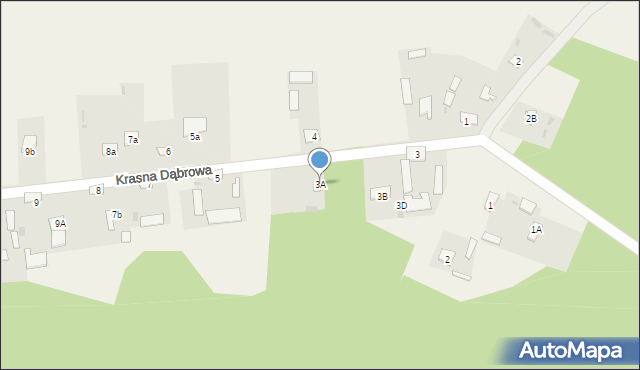 Krasna Dąbrowa, Krasna Dąbrowa, 3A, mapa Krasna Dąbrowa