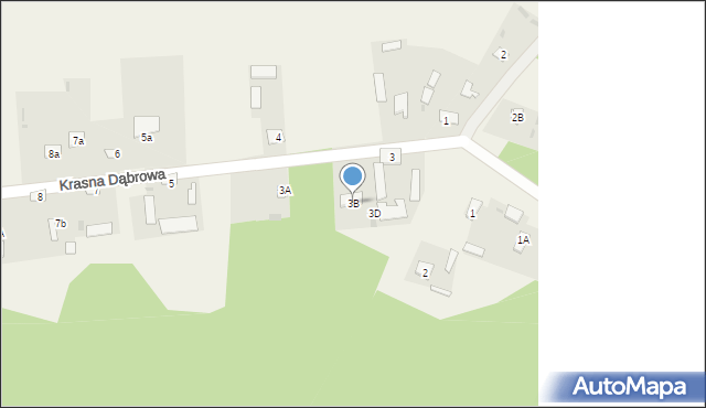 Krasna Dąbrowa, Krasna Dąbrowa, 3B, mapa Krasna Dąbrowa