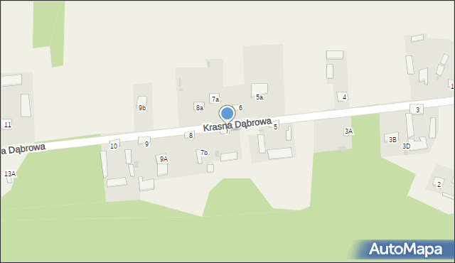 Krasna Dąbrowa, Krasna Dąbrowa, 7, mapa Krasna Dąbrowa