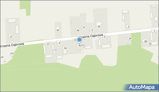 Krasna Dąbrowa, Krasna Dąbrowa, 7b, mapa Krasna Dąbrowa