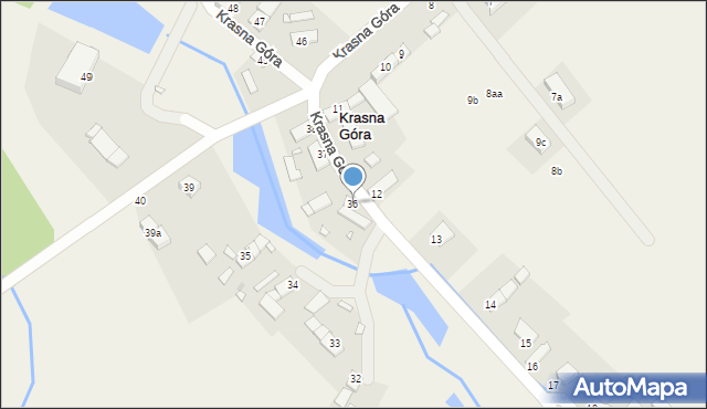 Krasna Góra, Krasna Góra, 36, mapa Krasna Góra