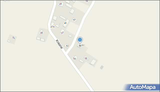 Krasne, Krasne, 56, mapa Krasne