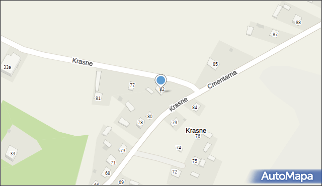 Krasne, Krasne, 83, mapa Krasne