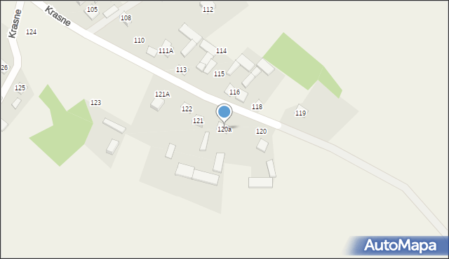 Krasne, Krasne, 120a, mapa Krasne