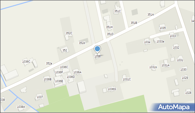 Krasne, Krasne, 1036, mapa Krasne