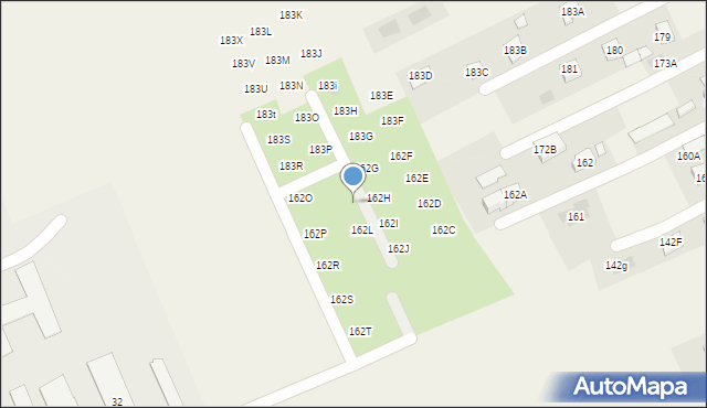 Krasne, Krasne, 162M, mapa Krasne