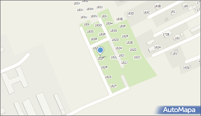 Krasne, Krasne, 162P, mapa Krasne