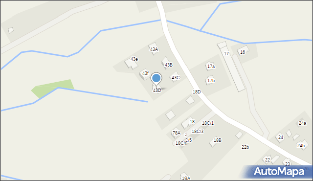Krasne, Krasne, 43D, mapa Krasne