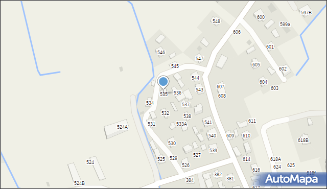 Krasne, Krasne, 535, mapa Krasne