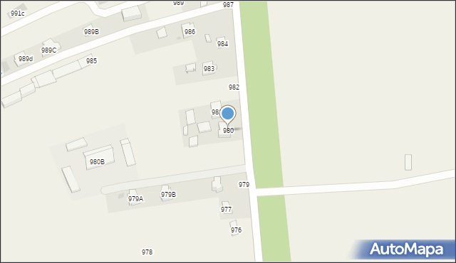 Krasne, Krasne, 980, mapa Krasne