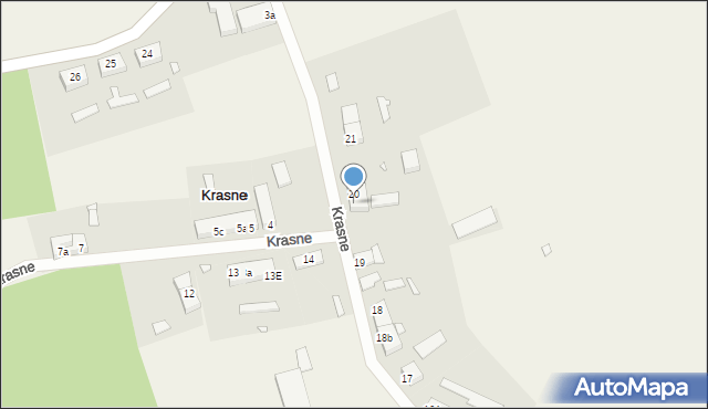 Krasne, Krasne, 20a, mapa Krasne