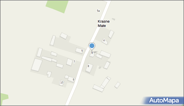 Krasne Małe, Krasne Małe, 6, mapa Krasne Małe