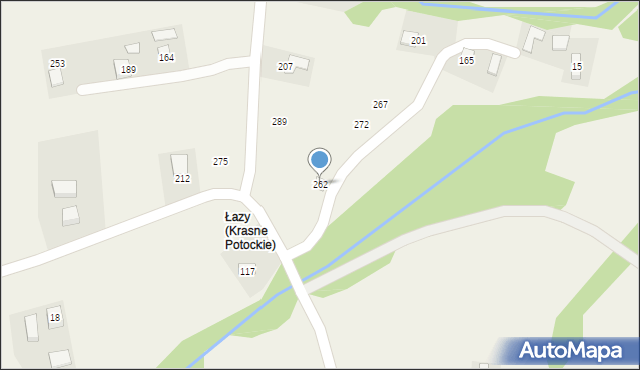 Krasne Potockie, Krasne Potockie, 262, mapa Krasne Potockie