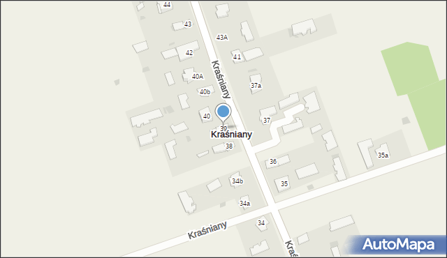 Kraśniany, Kraśniany, 39, mapa Kraśniany