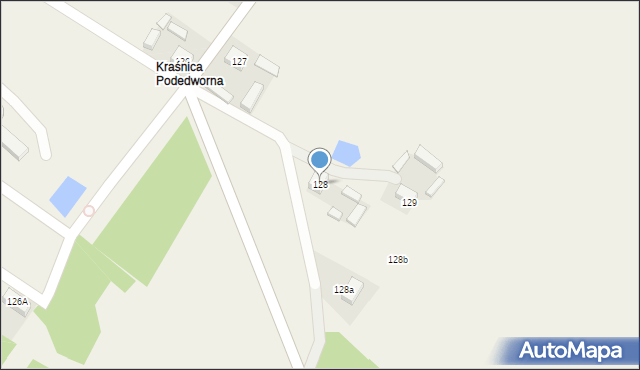 Kraśnica, Kraśnica, 128, mapa Kraśnica