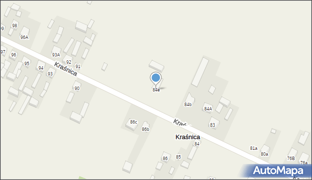 Kraśnica, Kraśnica, 84e, mapa Kraśnica