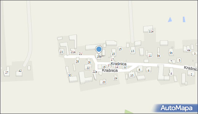 Kraśnica, Kraśnica, 18a, mapa Kraśnica