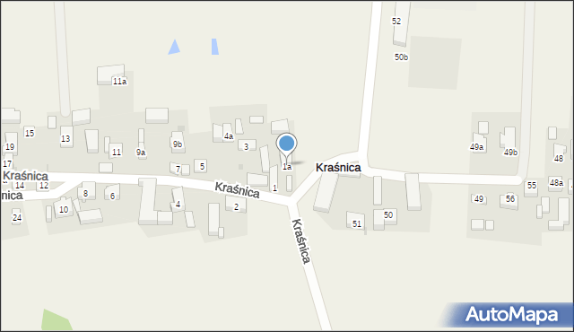 Kraśnica, Kraśnica, 1a, mapa Kraśnica