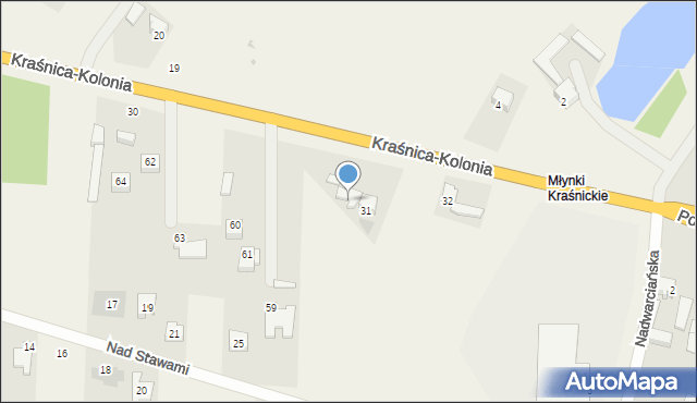 Kraśnica, Kraśnica-Kolonia, 31a, mapa Kraśnica