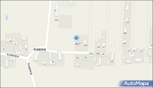 Kraśnica, Kraśnica-Kolonia, 49a, mapa Kraśnica