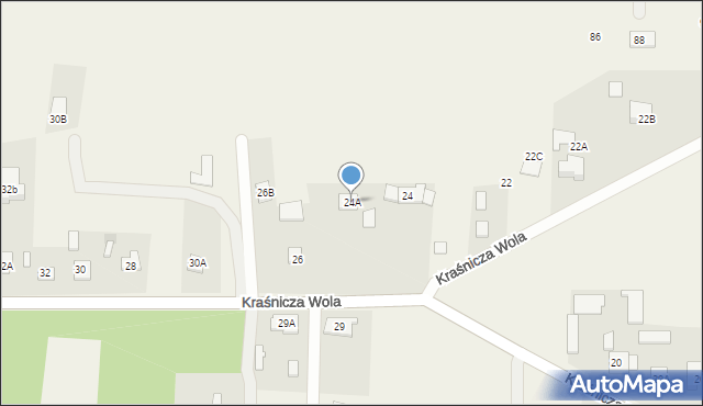 Kraśnicza Wola, Kraśnicza Wola, 24A, mapa Kraśnicza Wola