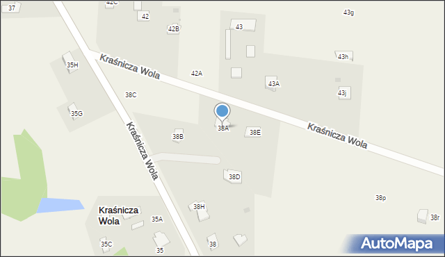 Kraśnicza Wola, Kraśnicza Wola, 38A, mapa Kraśnicza Wola