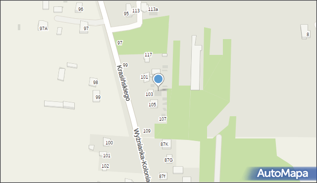 Kraśnik, Krasińskiego Zygmunta, 123, mapa Kraśnik