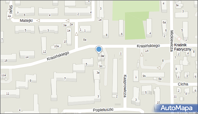 Kraśnik, Krasińskiego Zygmunta, 3c, mapa Kraśnik