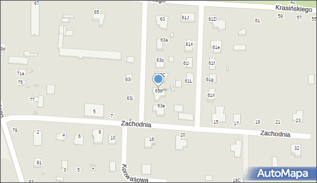 Kraśnik, Krasińskiego Zygmunta, 63d, mapa Kraśnik