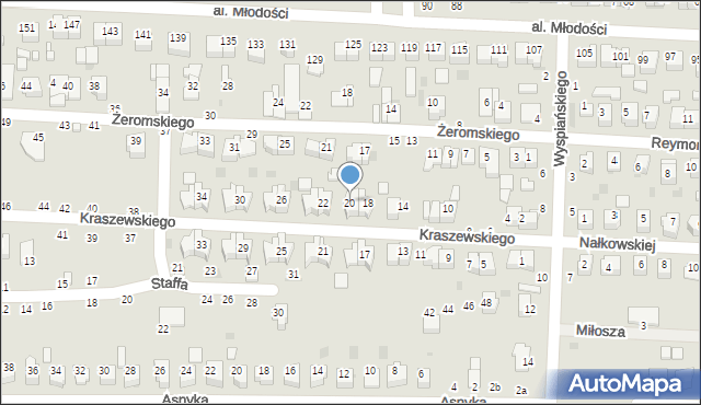 Kraśnik, Kraszewskiego Józefa Ignacego, 20, mapa Kraśnik