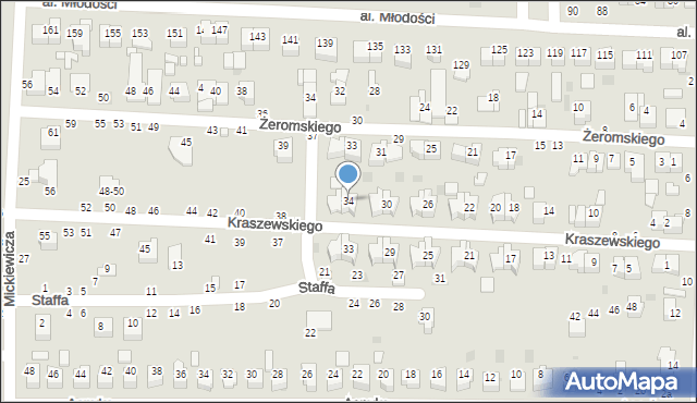 Kraśnik, Kraszewskiego Józefa Ignacego, 34, mapa Kraśnik