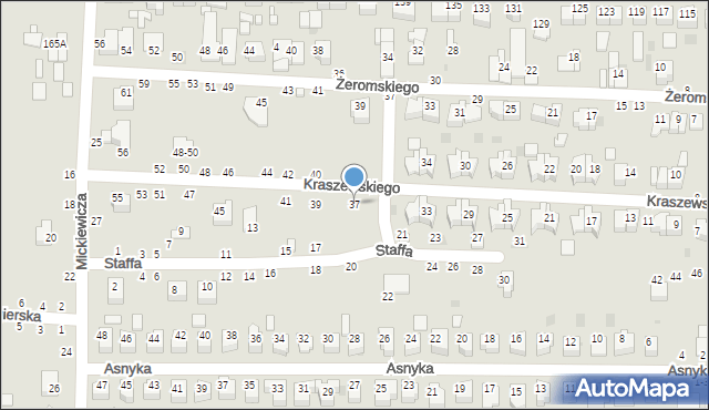 Kraśnik, Kraszewskiego Józefa Ignacego, 37, mapa Kraśnik