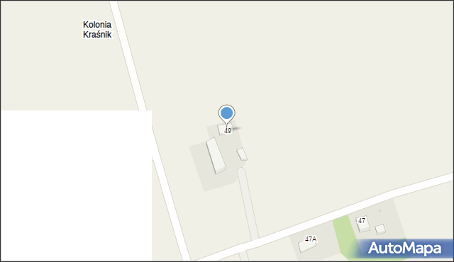 Kraśnik Koszaliński, Kraśnik Koszaliński, 49, mapa Kraśnik Koszaliński