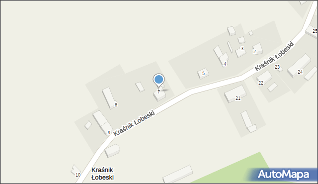 Kraśnik Łobeski, Kraśnik Łobeski, 7, mapa Kraśnik Łobeski