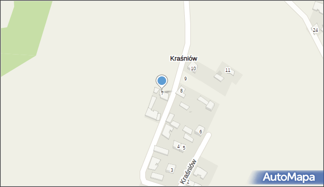 Kraśniów, Kraśniów, 7, mapa Kraśniów