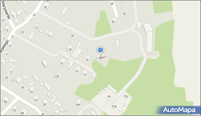 Krasnobród, Króla Jana III Sobieskiego, 26b, mapa Krasnobród