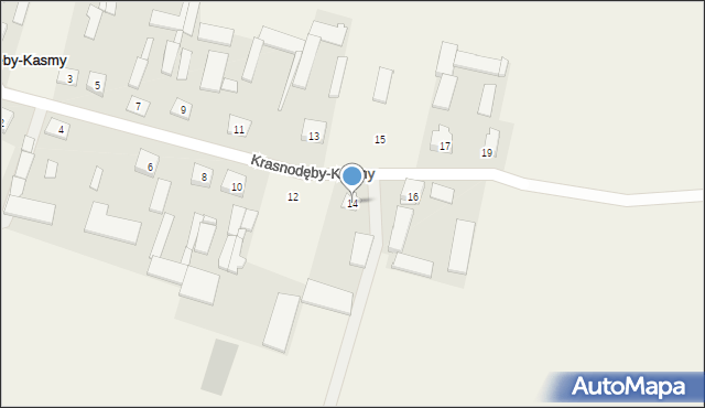 Krasnodęby-Kasmy, Krasnodęby-Kasmy, 14, mapa Krasnodęby-Kasmy