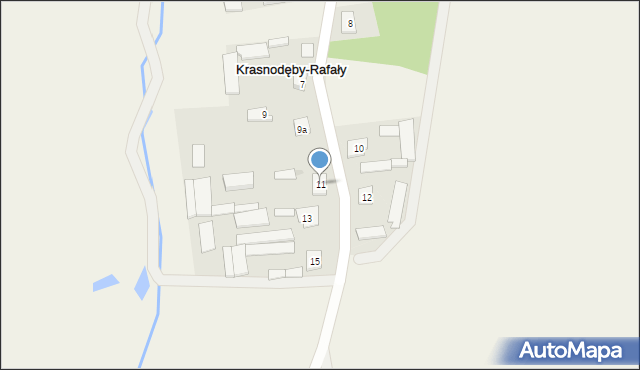 Krasnodęby-Rafały, Krasnodęby-Rafały, 11, mapa Krasnodęby-Rafały