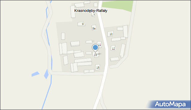 Krasnodęby-Rafały, Krasnodęby-Rafały, 13, mapa Krasnodęby-Rafały